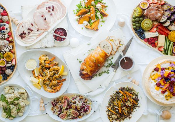 Assortment of food on a table