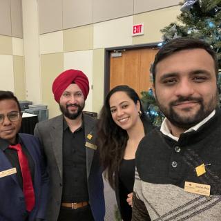 Spring 2021 MBA CEA team at the Chamber of Commerce Christmas Luncheon