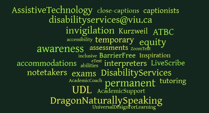 Wordle with many Assistive Technology terms Wordle with many Assistive Technology terms